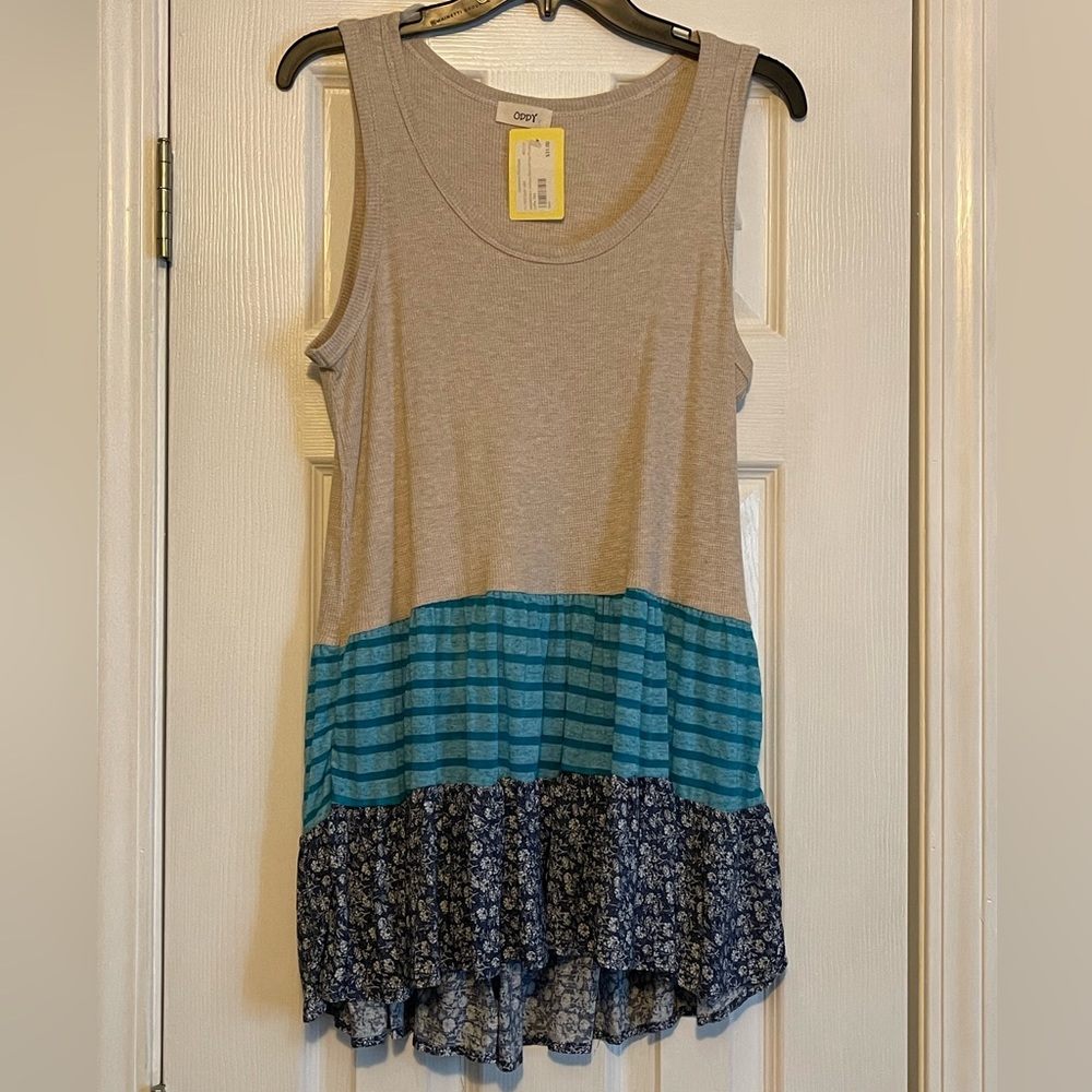 ODDY color block tank top